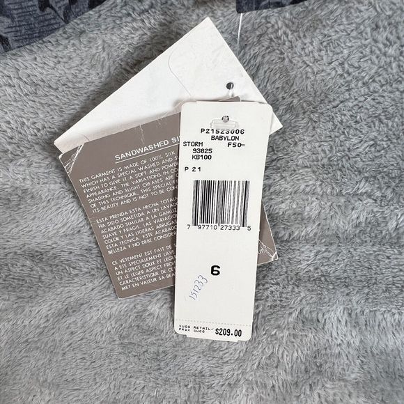 Jones New York Gray Silk Babylon Storm Floral Blazer Jacket Pockets Size‎ 6 NWT - Picture 4 of 6